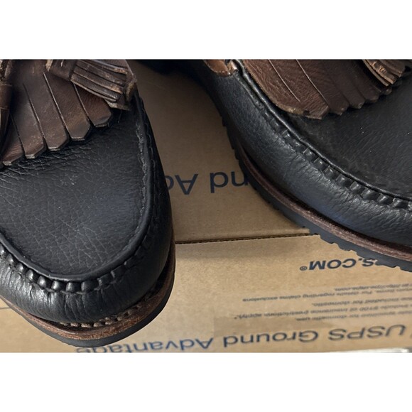 Allen Edmonds Nashua Loafers Dress Shoes Mens Black Brown Leather USA Size 10.5 - Picture 9 of 9